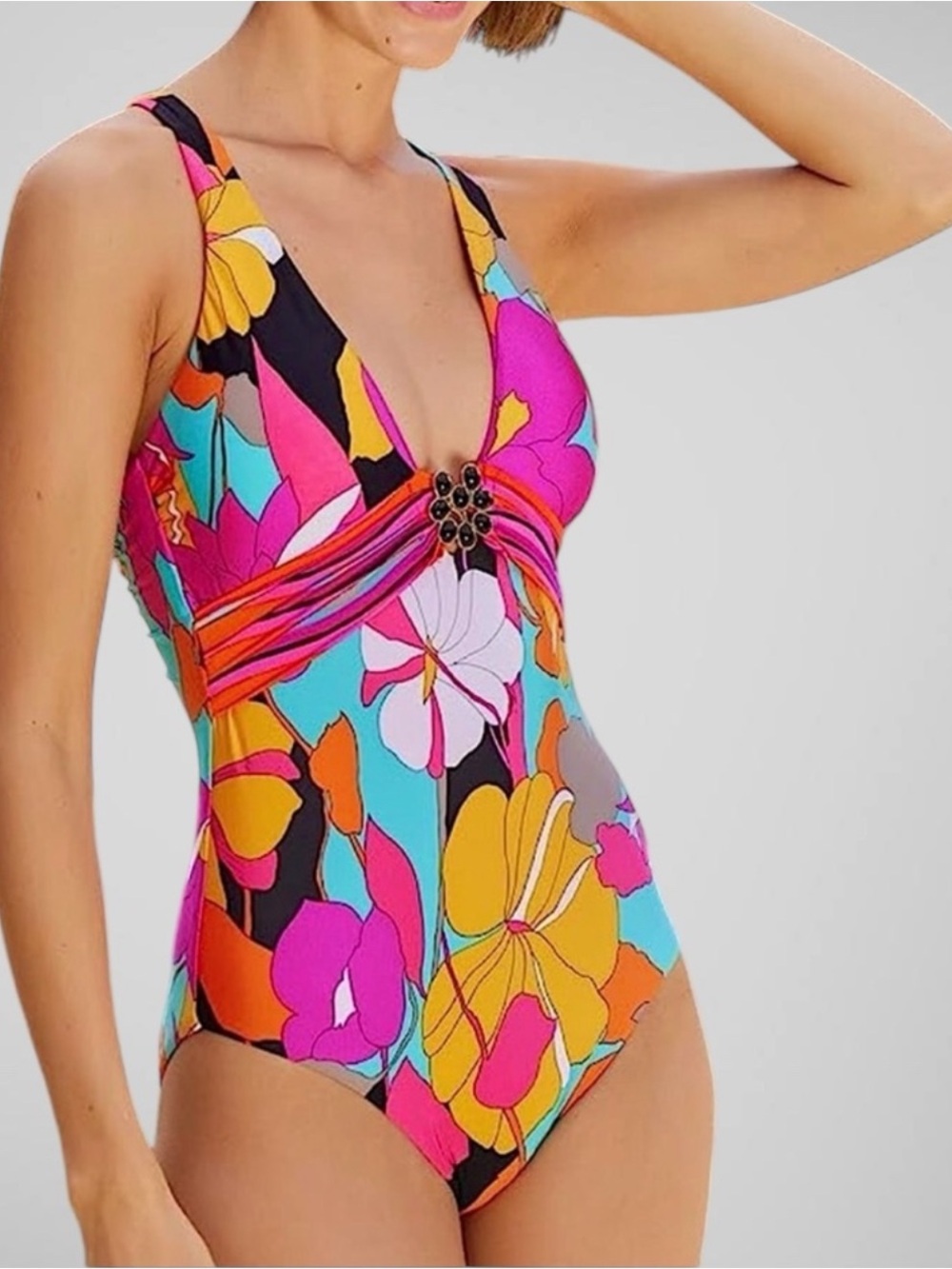 TRINA TURK TAHITIAN Floral ONE-PIECE SWIMSUIT